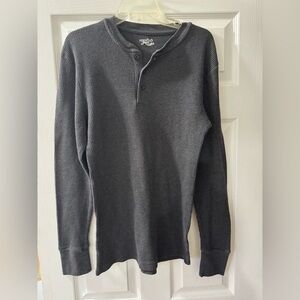 Joe Boxer Gray Waffle Knit Top